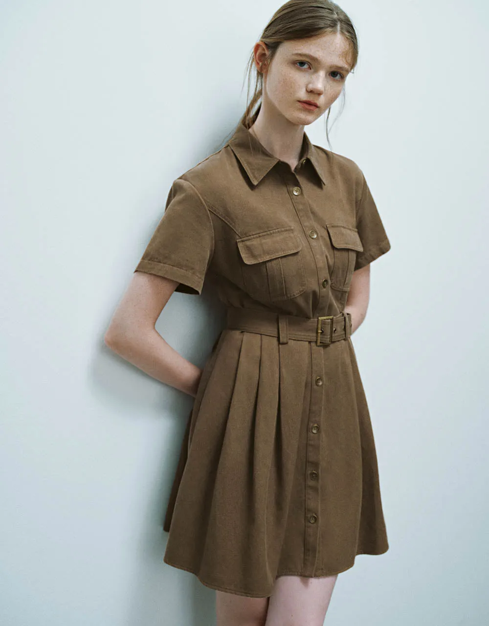 Pleated Mini Skater Dress sold by Urban Revivo product image thumbnail 3