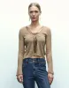 Tie Front V-Neck Skinny Knitted Cardigan sold by Urban Revivo