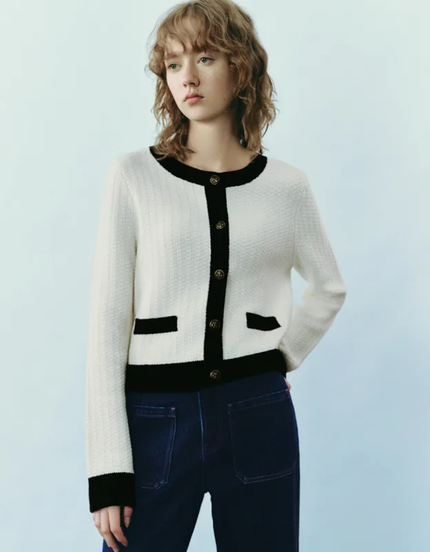 Crew Neck Knitted Cardigan sold by Urban Revivo