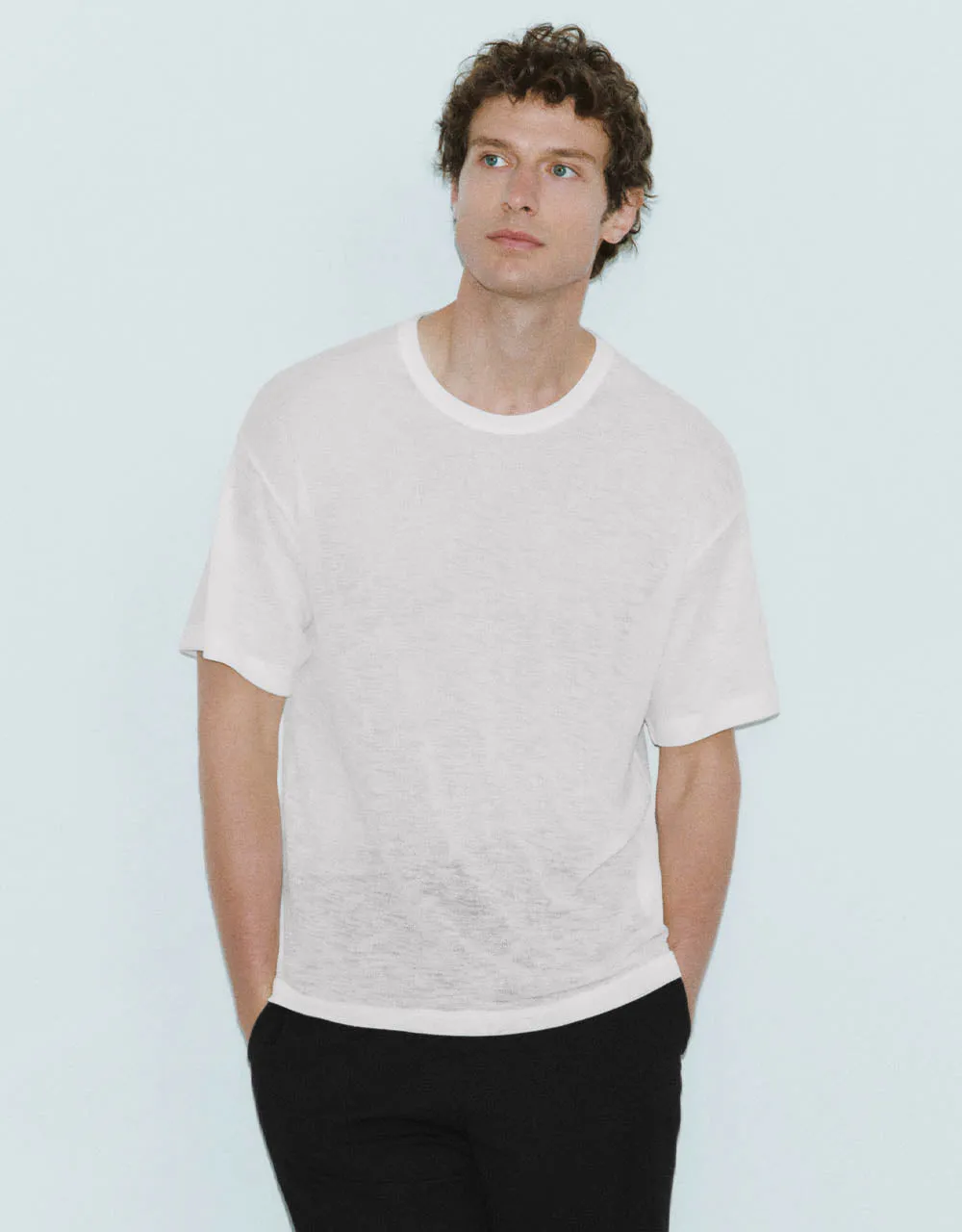 Crew Neck Loose T-Shirt sold by Urban Revivo