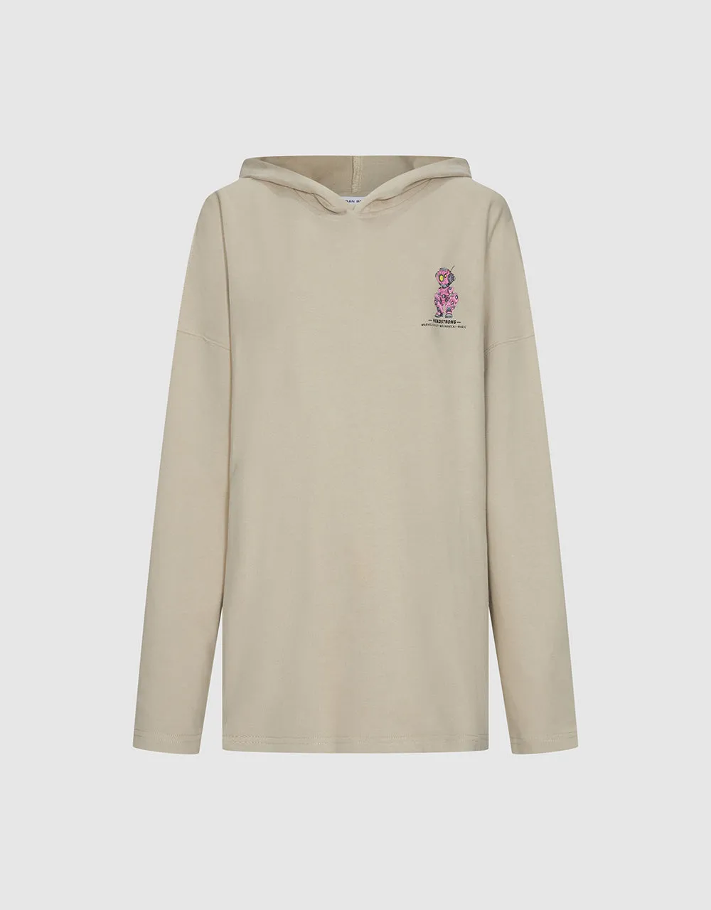 Printed Hooded Loose T-Shirt sold by Urban Revivo product image thumbnail 2