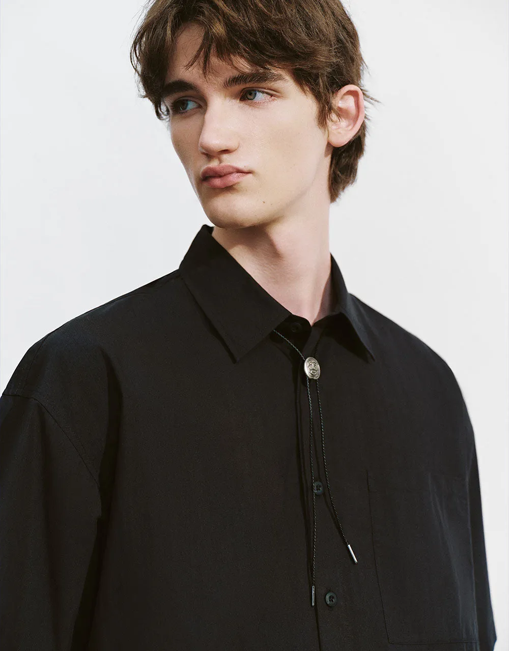 Button Up Straight Loose Shirt sold by Urban Revivo product image thumbnail 3