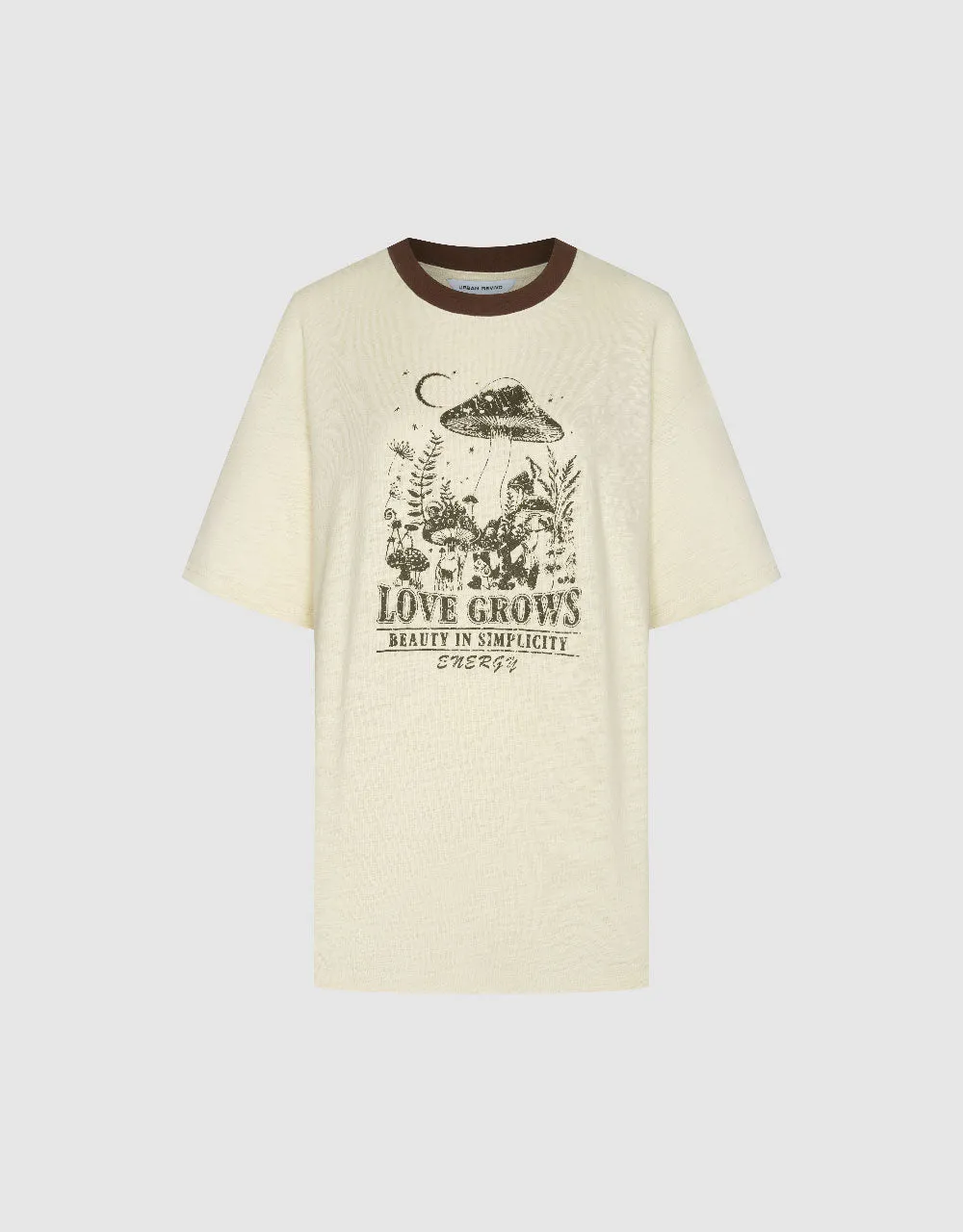 Printed Crew Neck Loose T-Shirt sold by Urban Revivo product image thumbnail 2