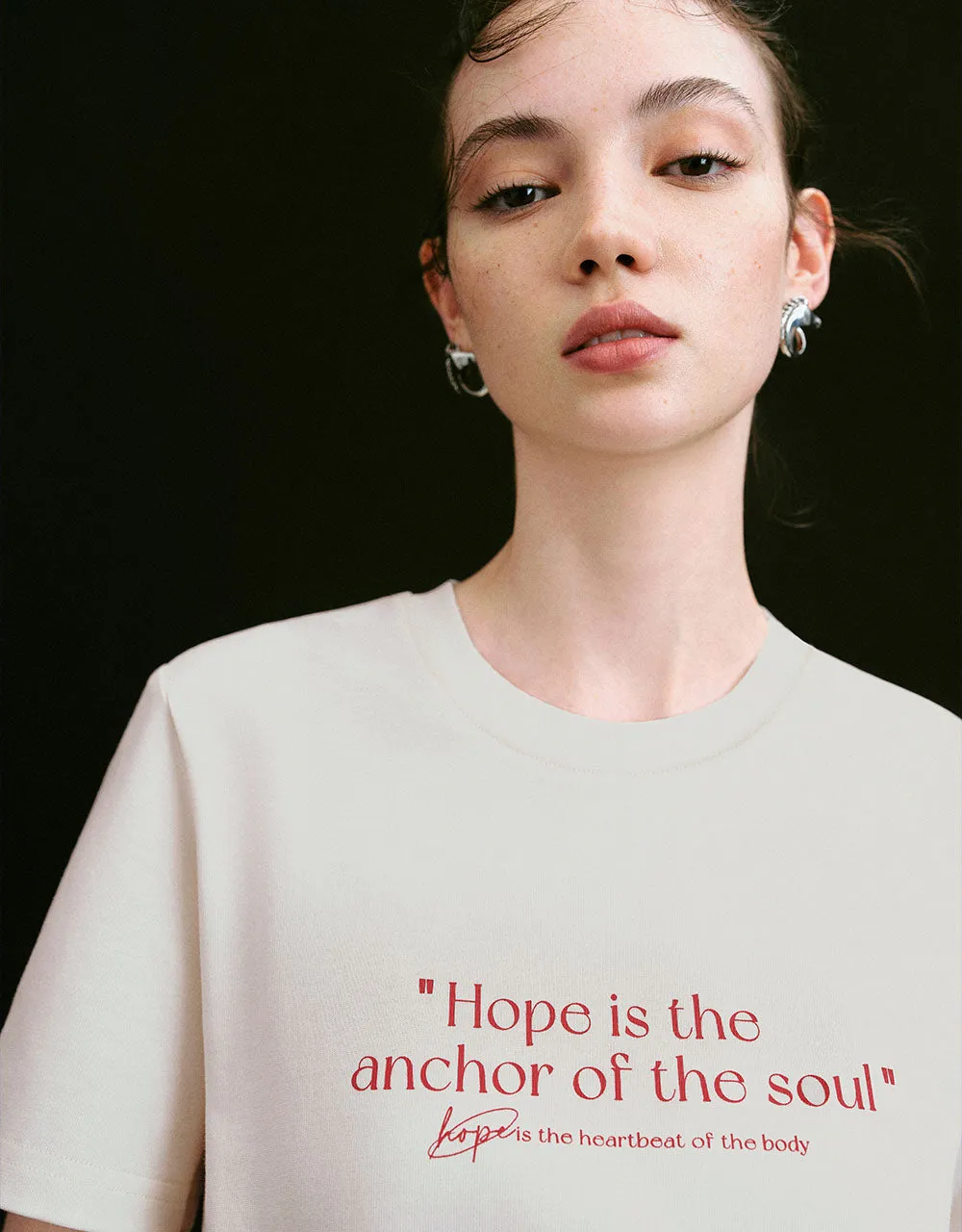 Letter Printed Crew Neck T-Shirt sold by Urban Revivo product image thumbnail 3