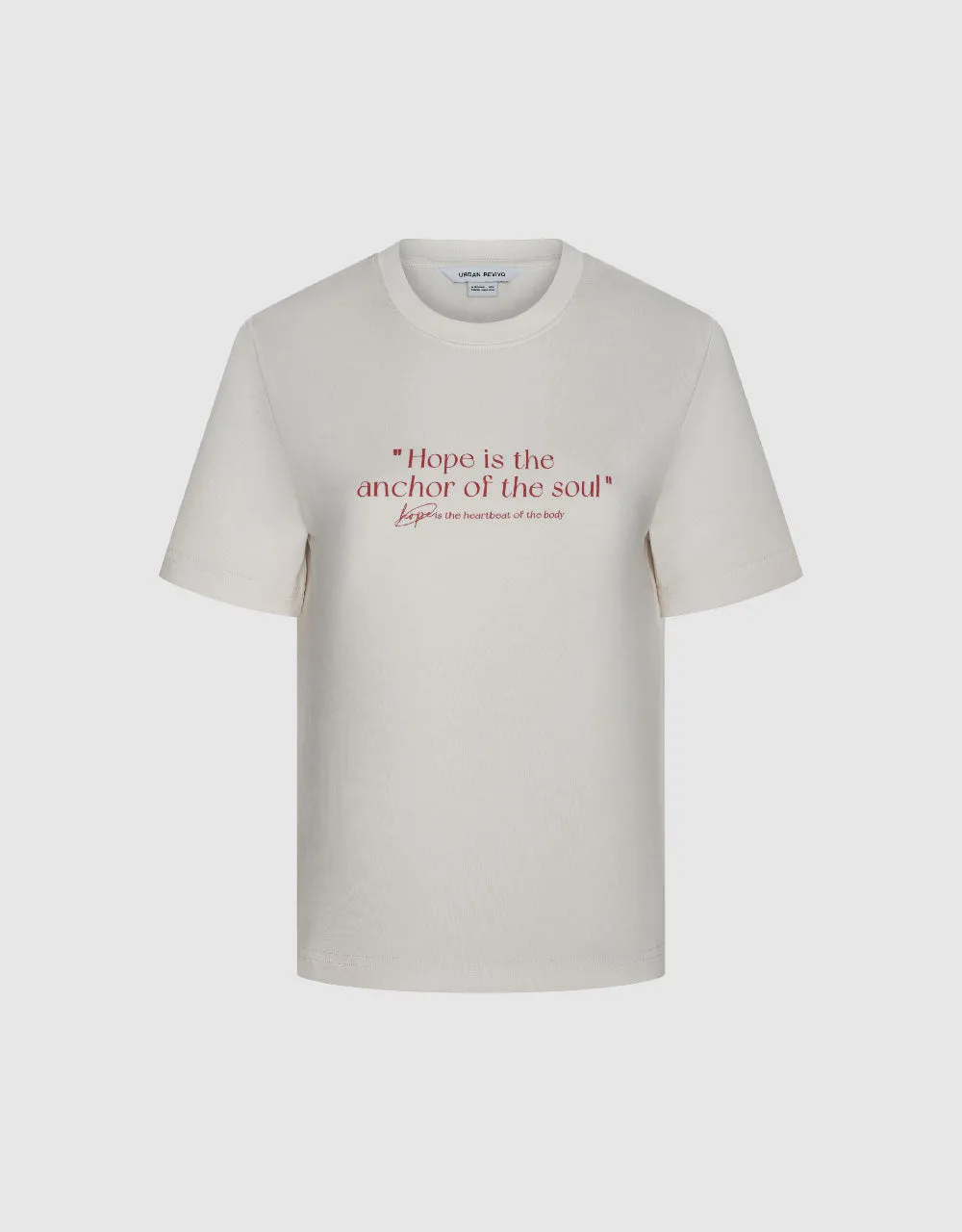 Letter Printed Crew Neck T-Shirt sold by Urban Revivo product image thumbnail 4