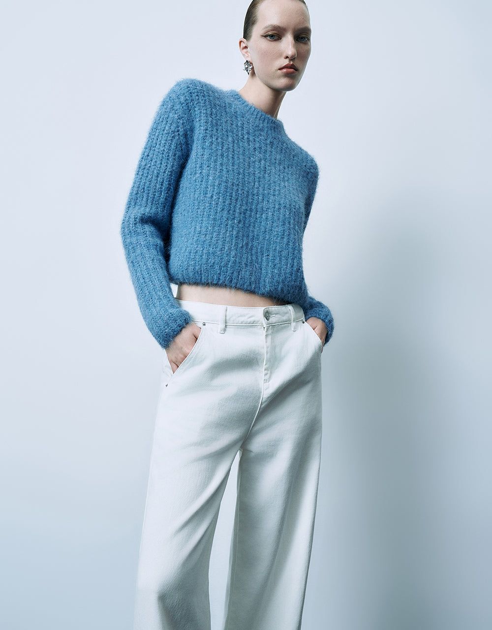 Furry Crew Neck Sweater sold by Urban Revivo product image thumbnail 3