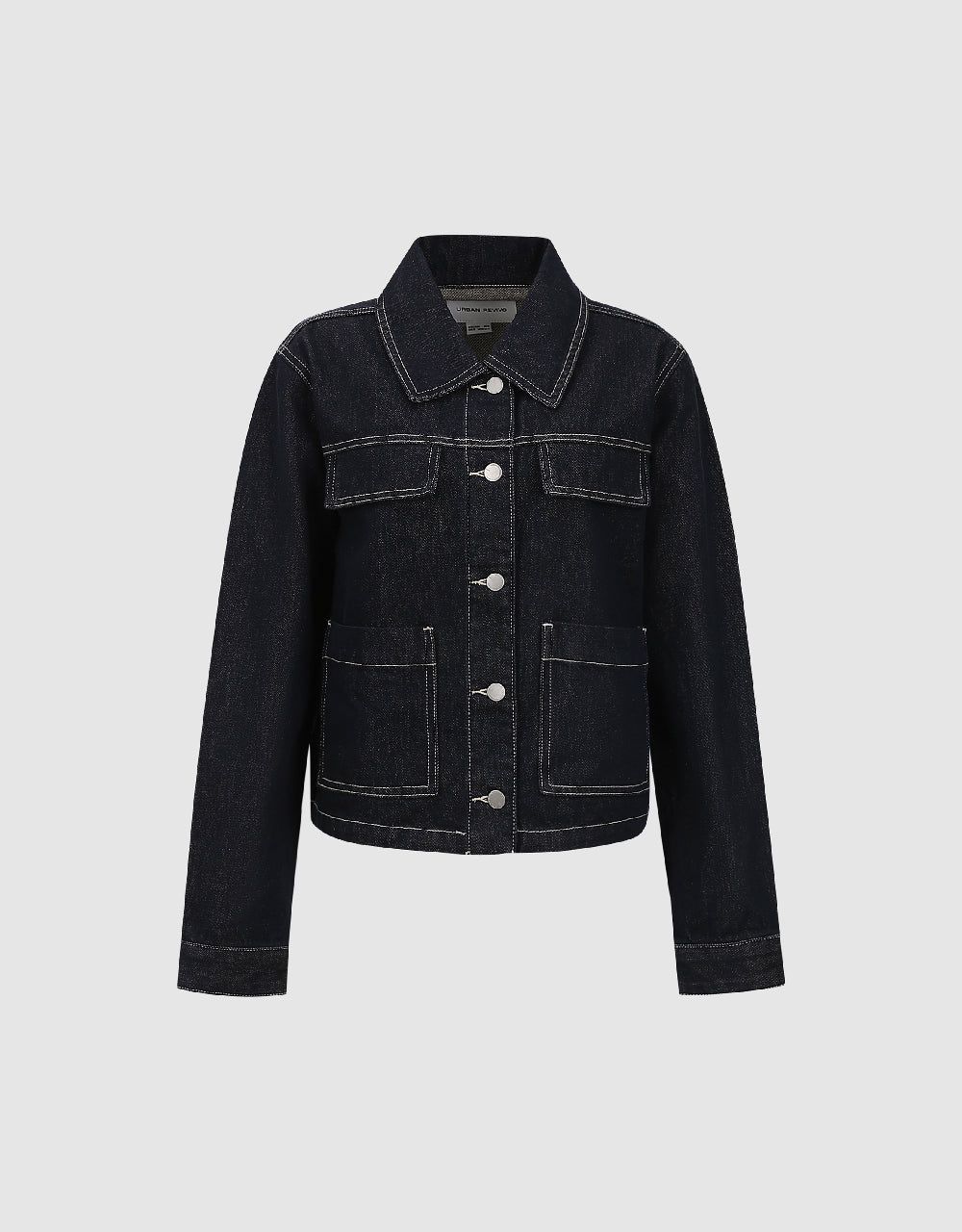 Button Up Loose Denim Jacket sold by Urban Revivo product image thumbnail 2