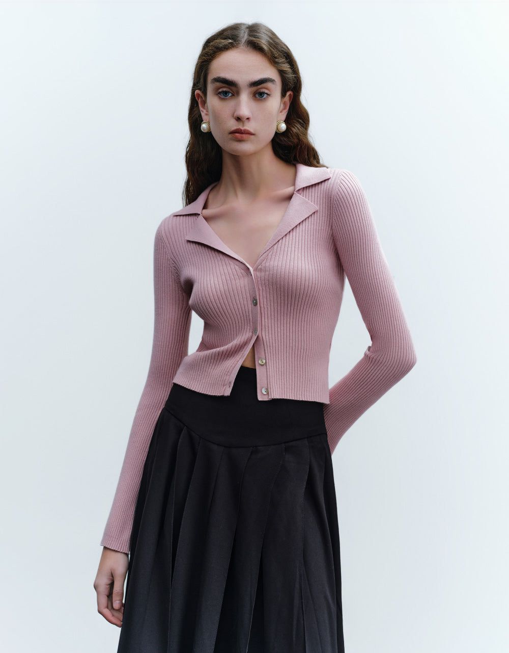 V-Neck Knitted Cardigan sold by Urban Revivo