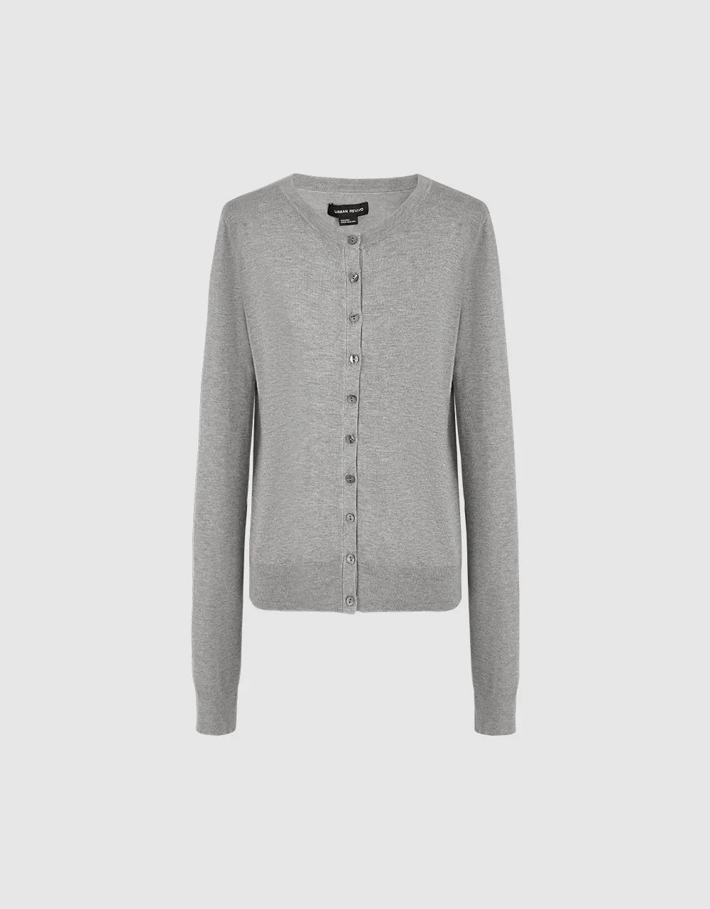 Crew Neck Skinny Knitted Cardigan sold by Urban Revivo product image thumbnail 2