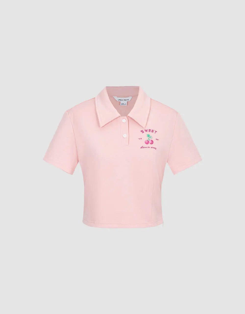 Fruit Printed Skinny Polo T-Shirt sold by Urban Revivo