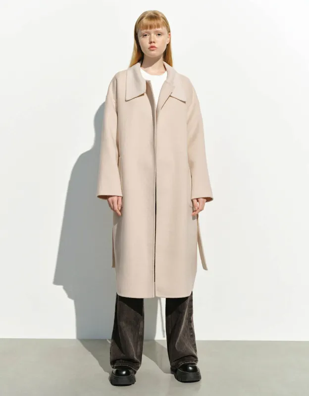 Drop Shoulder Sleeve Straight Coat sold by Urban Revivo