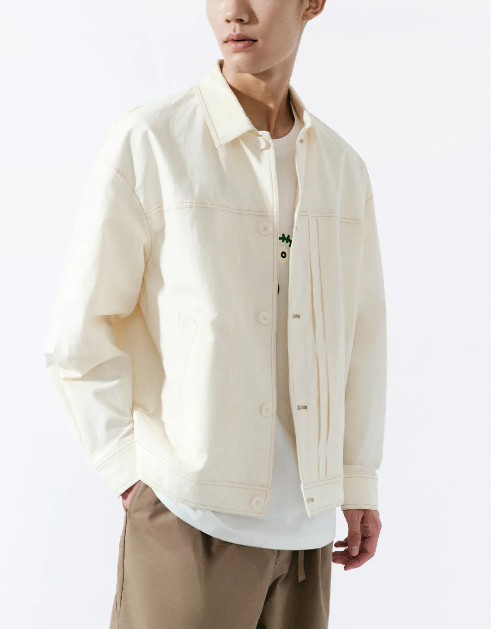 Button Up Straight Jacket sold by Urban Revivo product image thumbnail 2