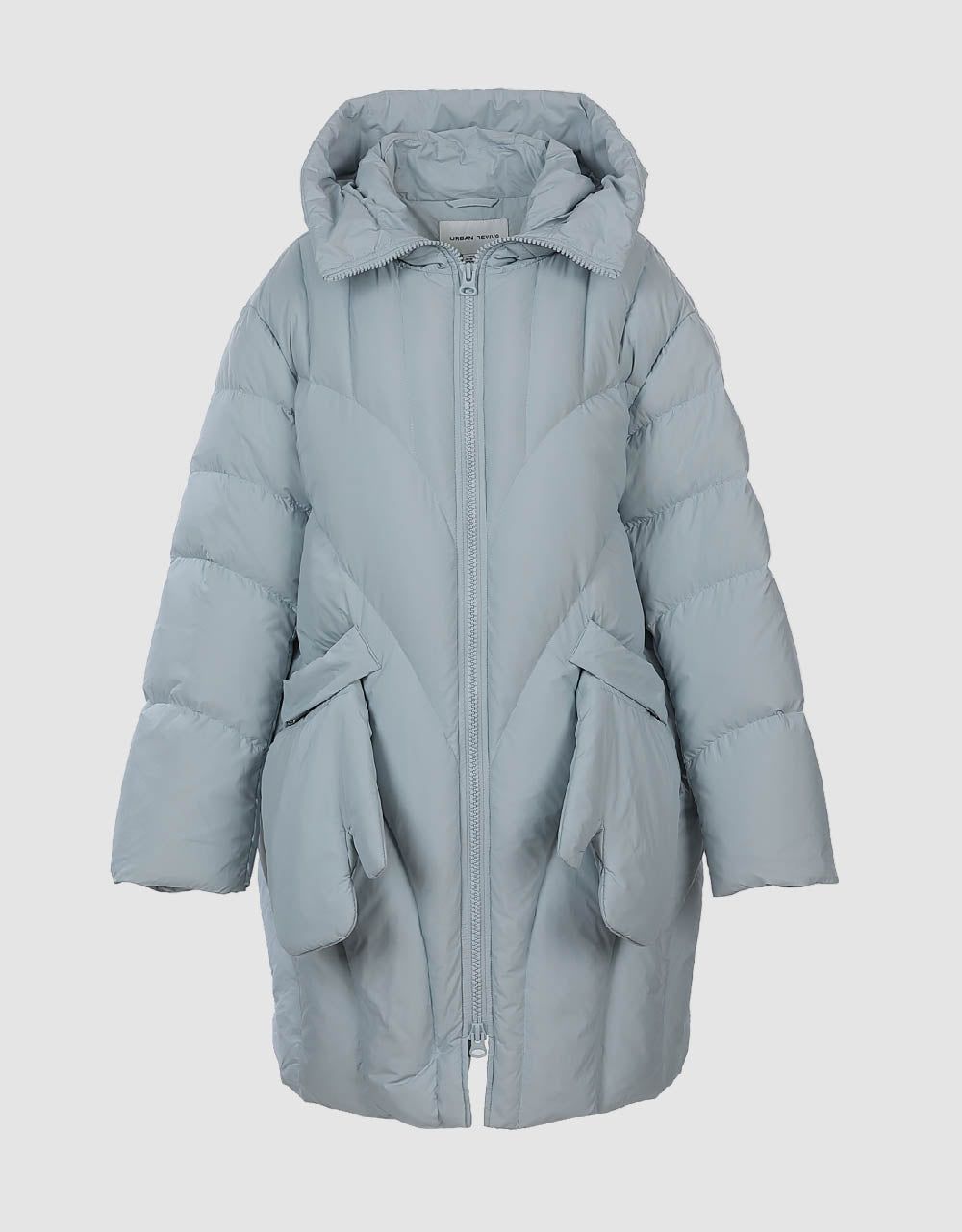 Zipper Front Down Jacket With Detachable Gloves sold by Urban Revivo