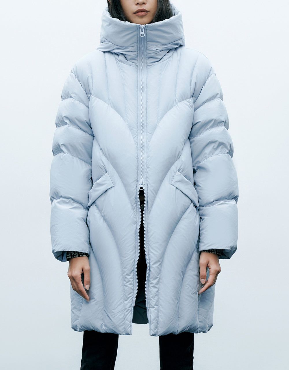 Zipper Front Down Jacket With Detachable Gloves sold by Urban Revivo product image thumbnail 2