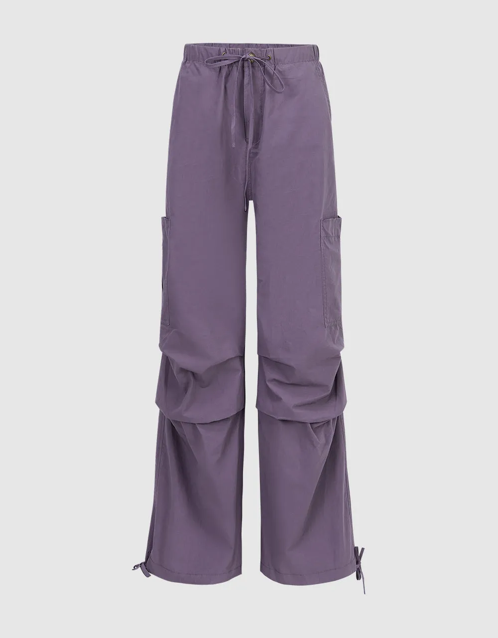 Drawstring Waist Wide-Leg Pants sold by Urban Revivo