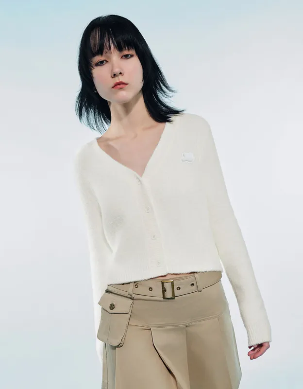 V-Neck Knitted Cardigan sold by Urban Revivo