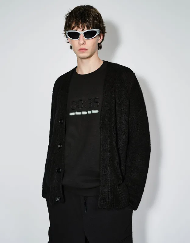 V-Neck Knitted Cardigan sold by Urban Revivo