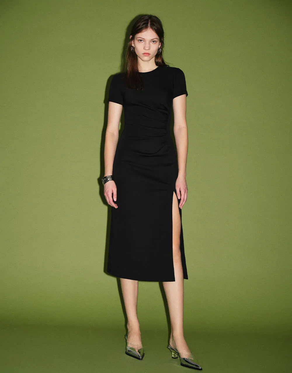 Crew Neck Skinny Knitted Dress sold by Urban Revivo