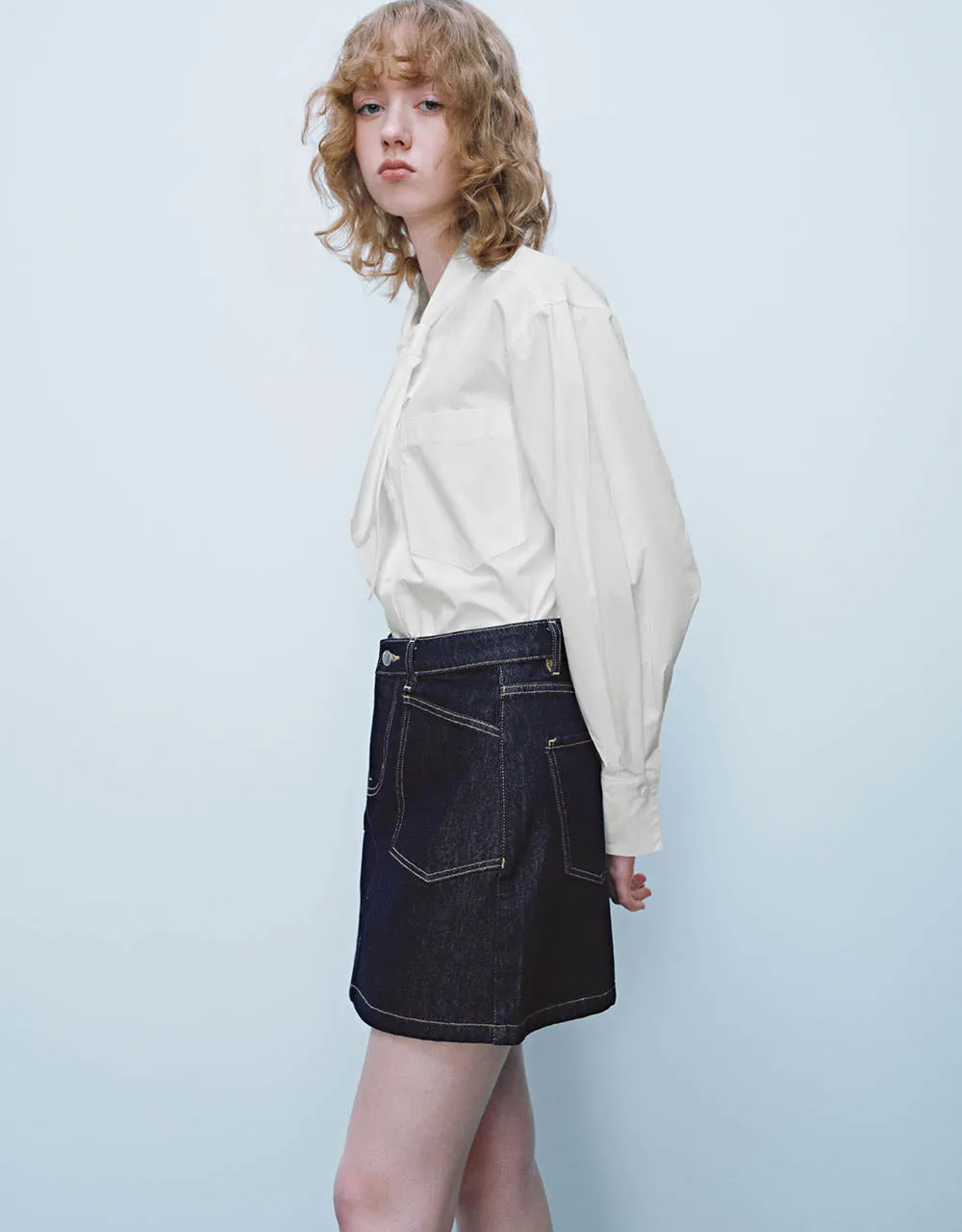 Loose Bow Neck Shirt sold by Urban Revivo product image thumbnail 3