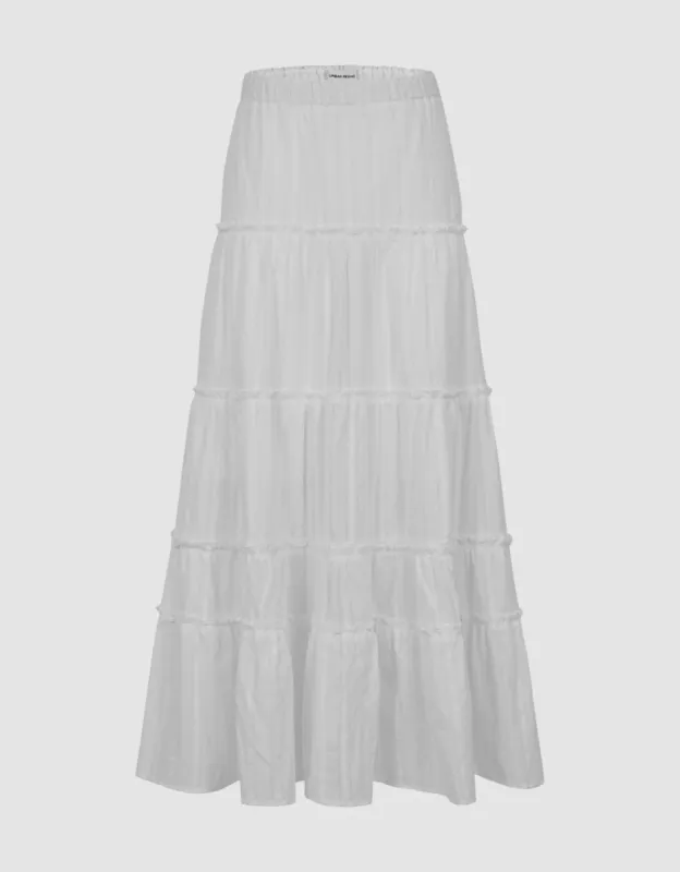 Elastic Waist A-Line Skirt sold by Urban Revivo