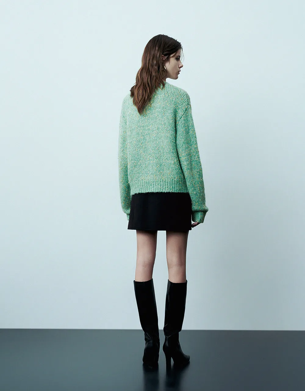 Crew Neck Knitted Cardigan With Fake Pockets sold by Urban Revivo product image thumbnail 3