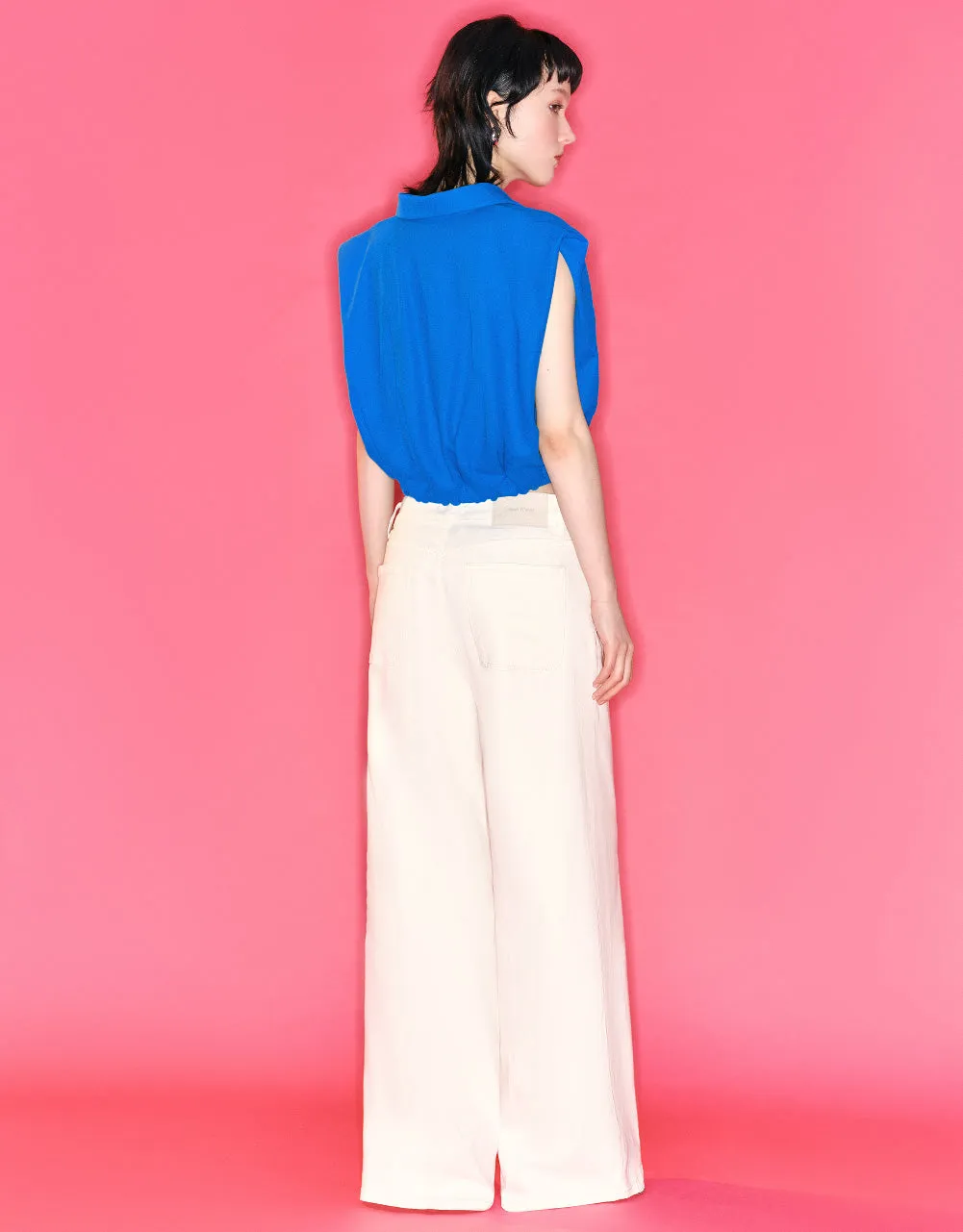 Lapel Crop Tank Top sold by Urban Revivo product image thumbnail 4