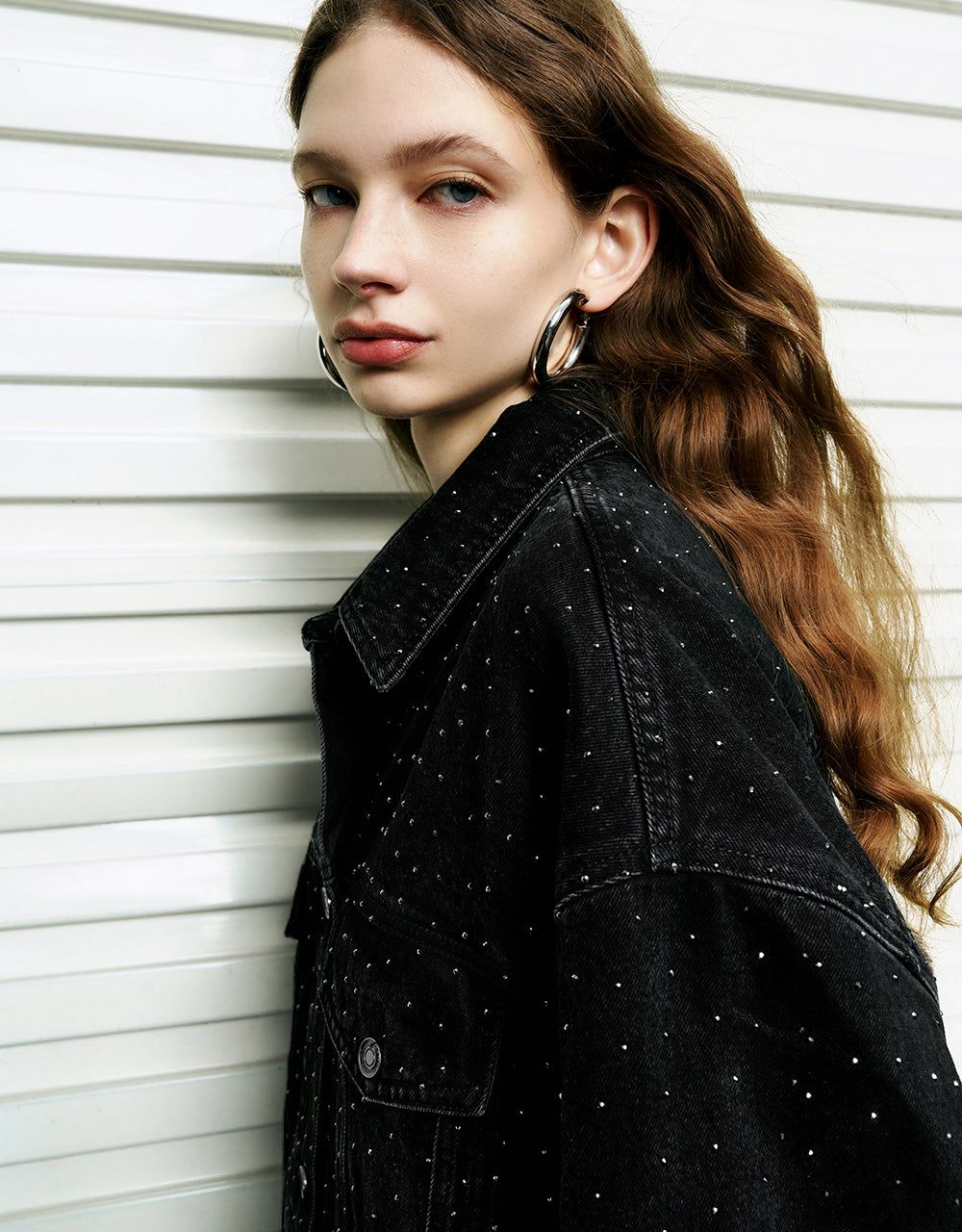 Rhinestone Décor Denim Jacket sold by Urban Revivo product image thumbnail 5