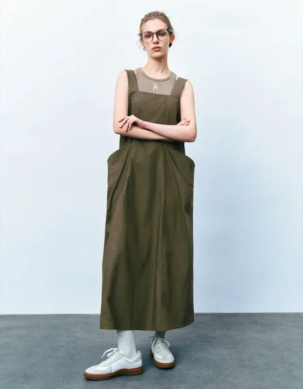 Sleeveless Straight A-Line Dress sold by Urban Revivo