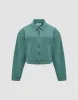 Zipper Front Gradient Denim Jacket sold by Urban Revivo
