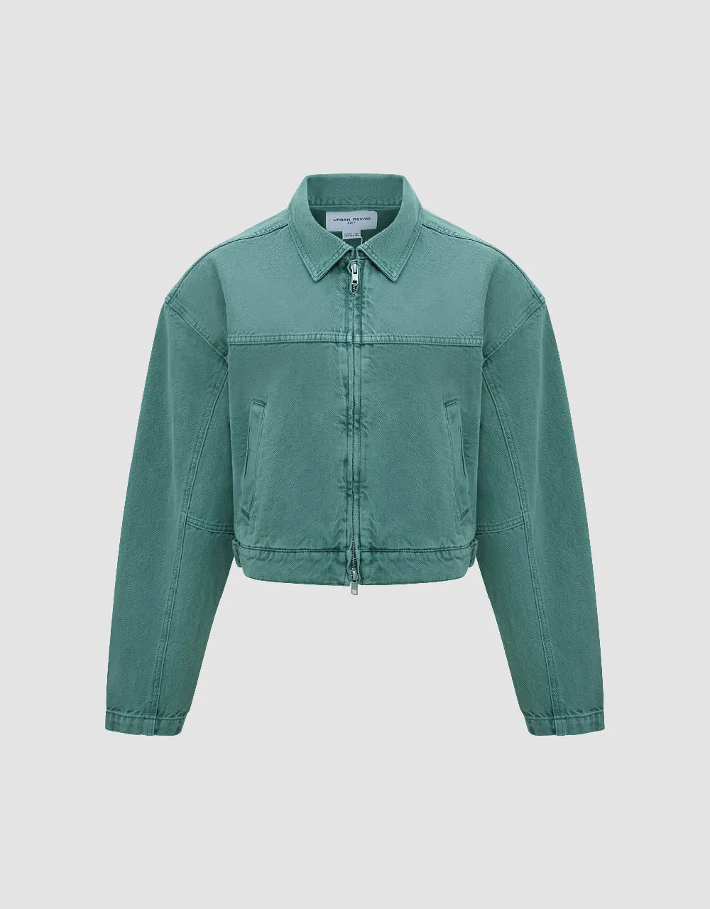 Zipper Front Gradient Denim Jacket sold by Urban Revivo product image thumbnail 2