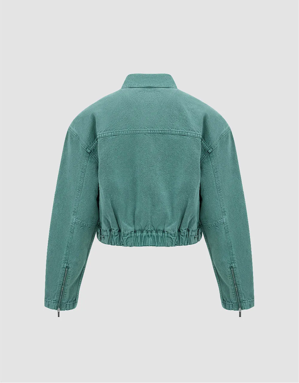 Zipper Front Gradient Denim Jacket sold by Urban Revivo product image thumbnail 5