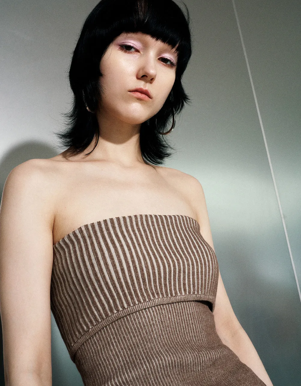 Sleeveless Off-Shoulder Knitted Top sold by Urban Revivo product image thumbnail 5