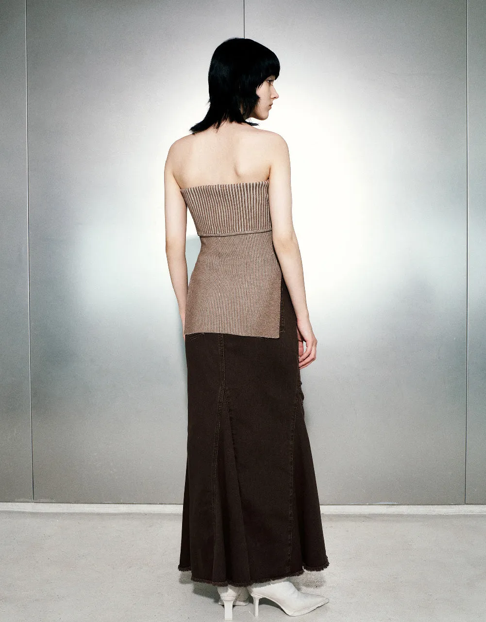 Sleeveless Off-Shoulder Knitted Top sold by Urban Revivo product image thumbnail 4