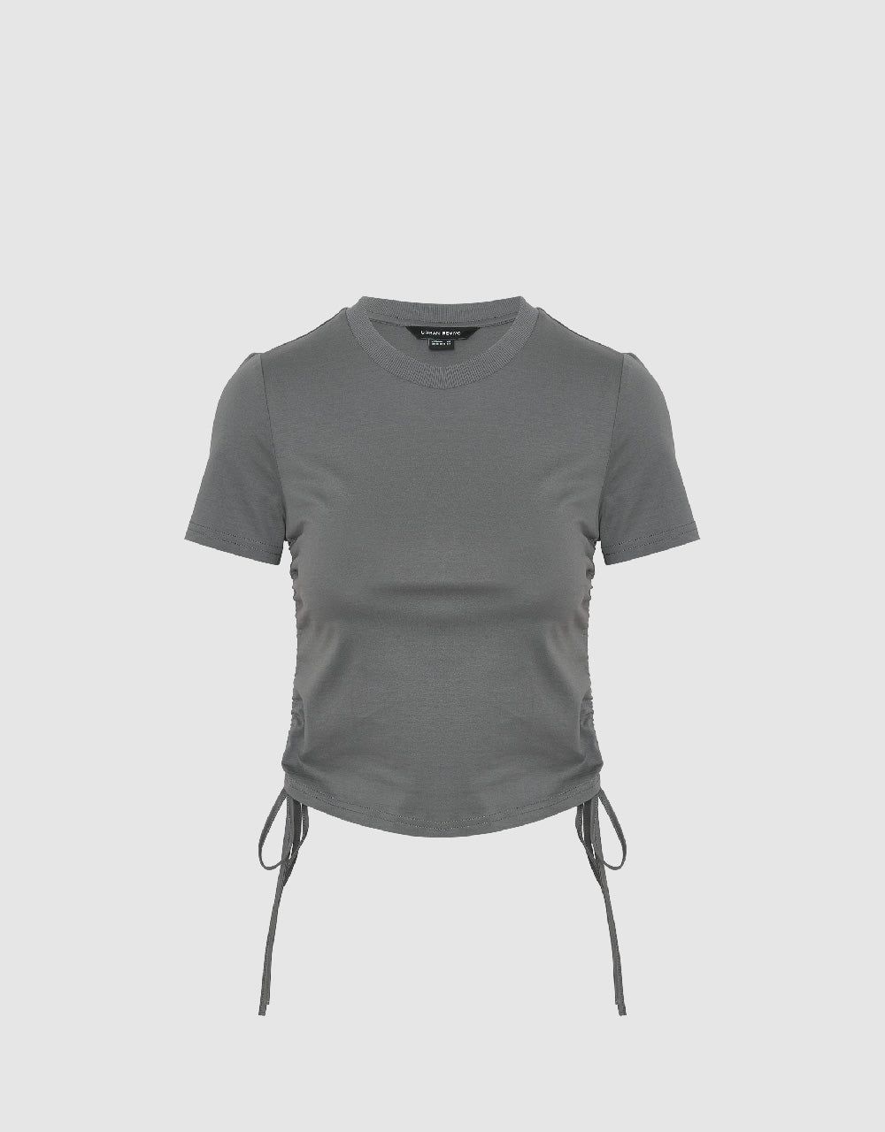Tie Side Crew Neck Skinny T-Shirt sold by Urban Revivo product image thumbnail 2