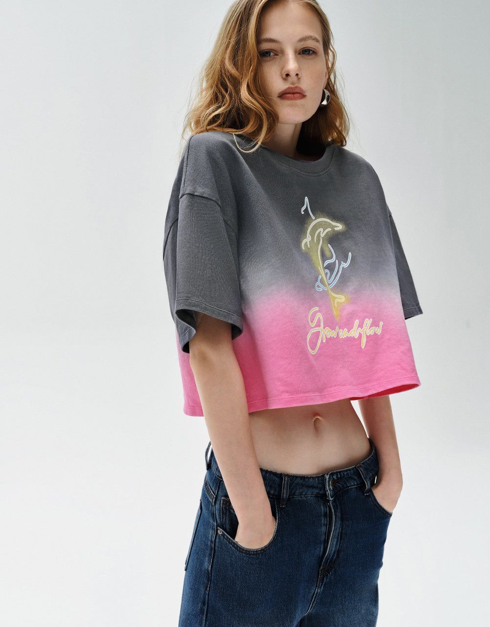 Printed Crew Neck Loose T-Shirt sold by Urban Revivo product image thumbnail 3