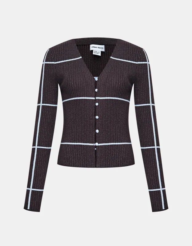 Striped Button Up Cardigan sold by Urban Revivo