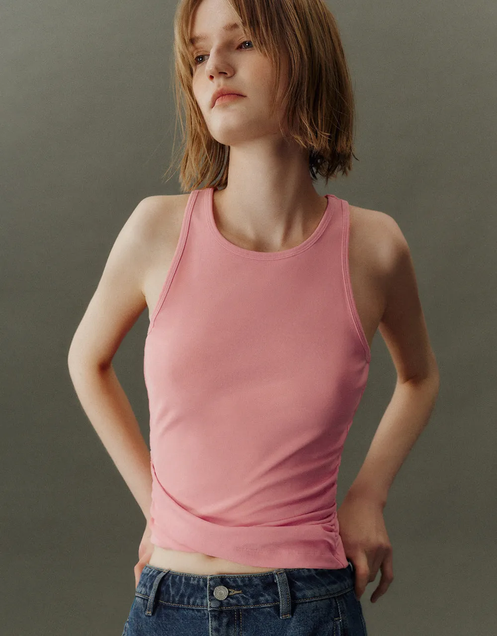 Crew Neck Knitted Tank Top sold by Urban Revivo