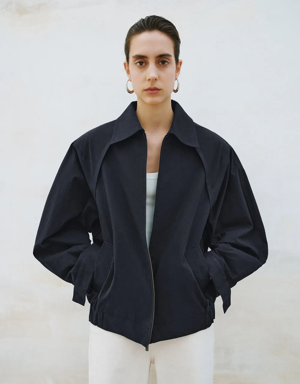 Drop Shoulder Sleeve Straight Coat sold by Urban Revivo