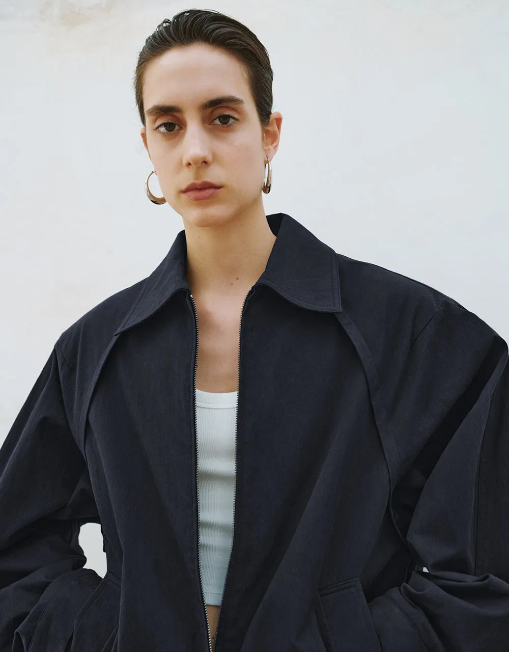 Drop Shoulder Sleeve Straight Coat sold by Urban Revivo product image thumbnail 5