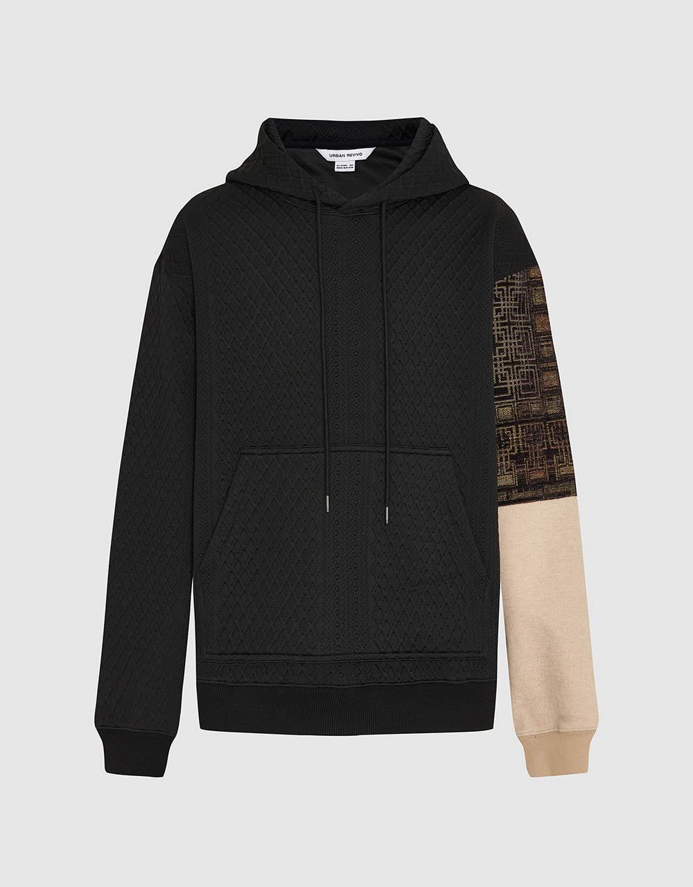 Textured Hooded Straight Sweatshirt sold by Urban Revivo product image thumbnail 2