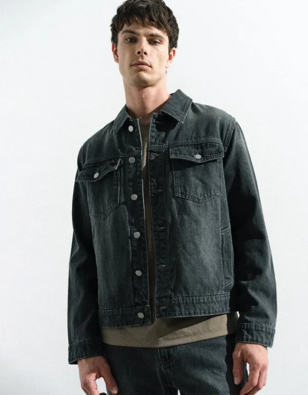 Button Up Denim Jacket sold by Urban Revivo