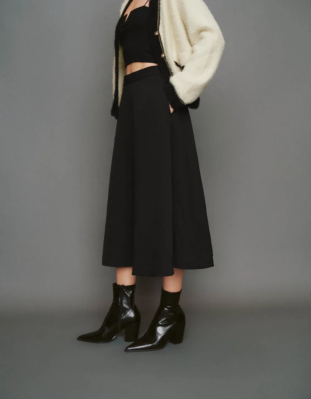 Midi A-Line Skirt sold by Urban Revivo product image thumbnail 4