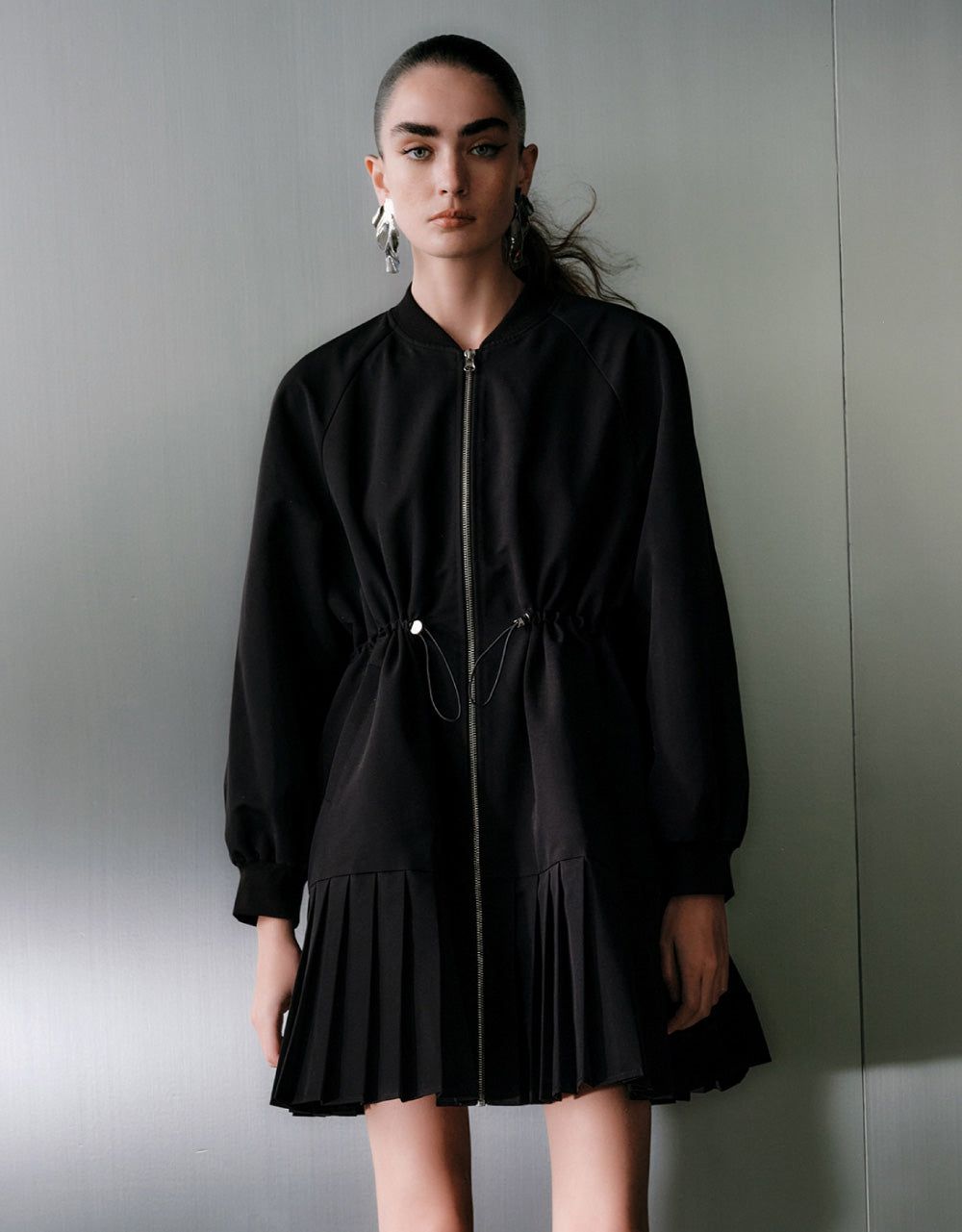 Zip Front A-Line Dress sold by Urban Revivo