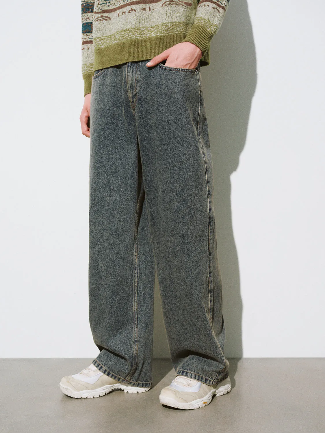 Wide-Leg Jeans sold by Urban Revivo product image thumbnail 3