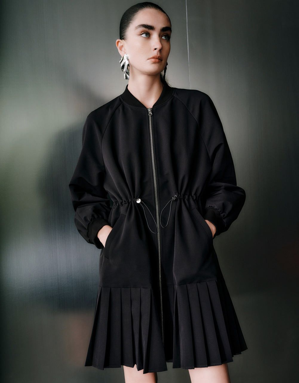 Zip Front A-Line Dress sold by Urban Revivo product image thumbnail 2