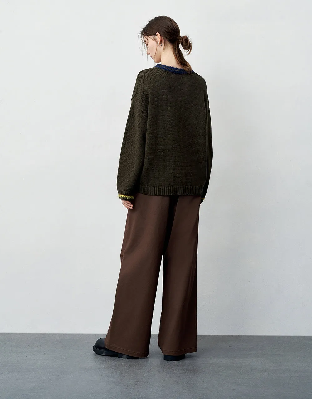 Drawstring Waist Wide-Leg Pants sold by Urban Revivo product image thumbnail 5