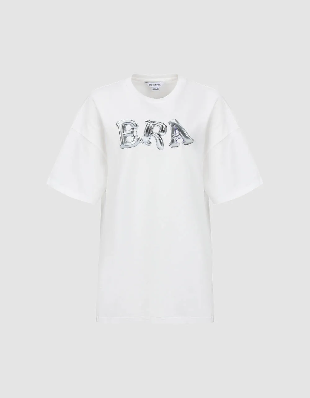 Letter Printed Crew Neck Loose T-Shirt sold by Urban Revivo product image thumbnail 2
