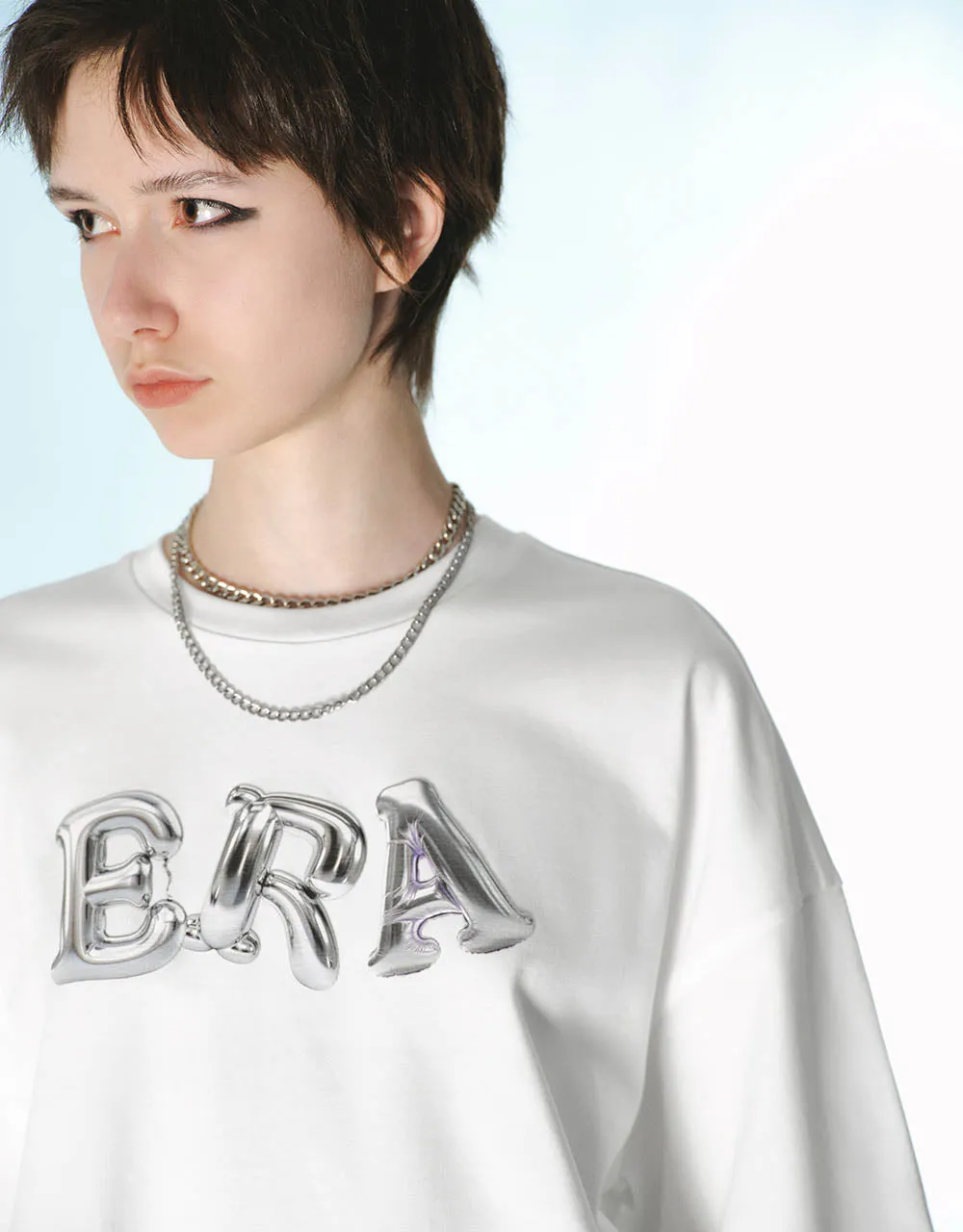 Letter Printed Crew Neck Loose T-Shirt sold by Urban Revivo product image thumbnail 4