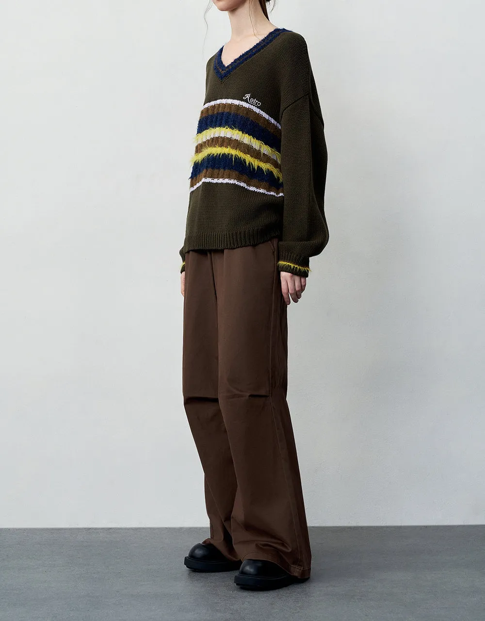 Drawstring Waist Wide-Leg Pants sold by Urban Revivo product image thumbnail 4