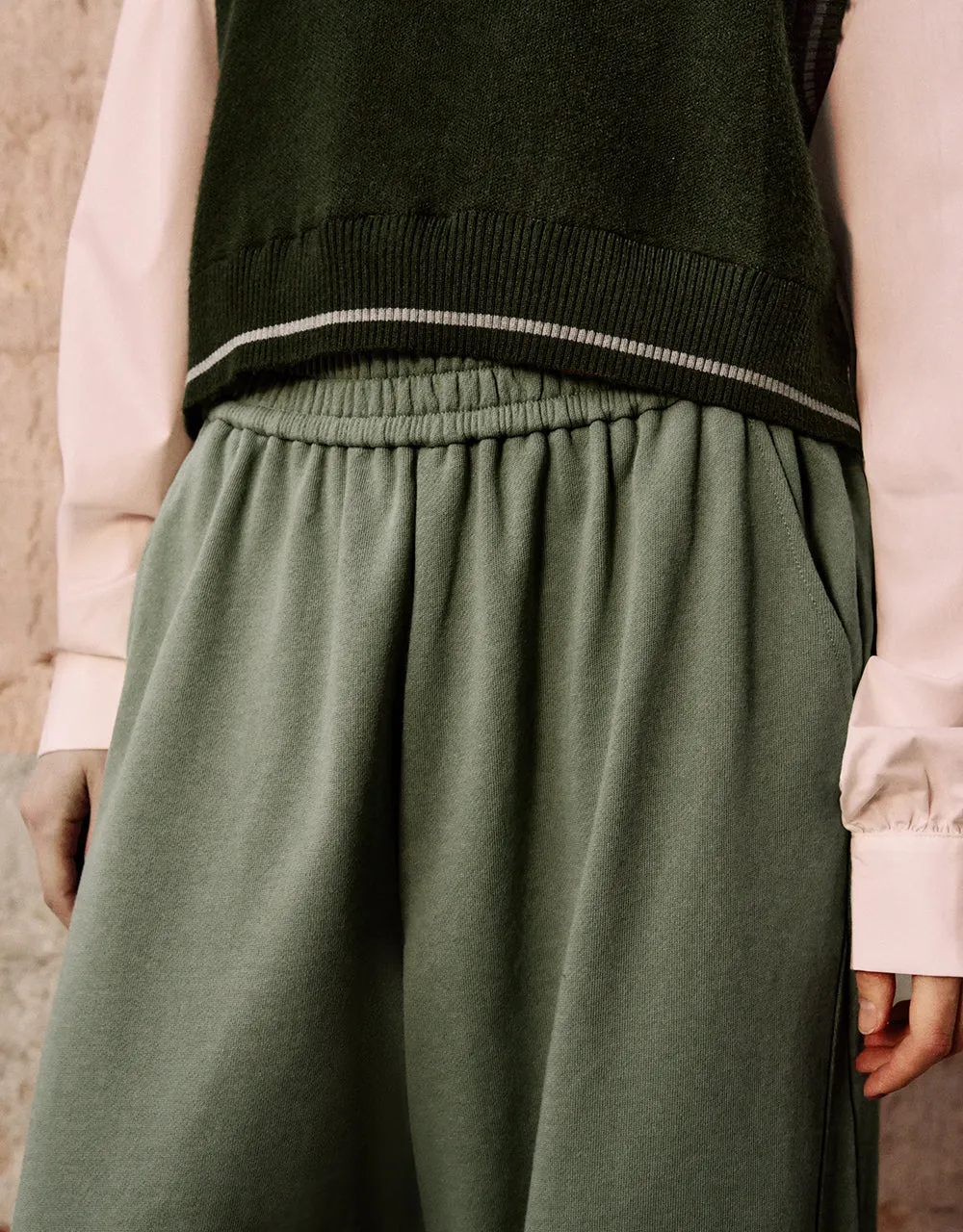 Elastic Waist Knitted Carrot Fit Pants sold by Urban Revivo product image thumbnail 5